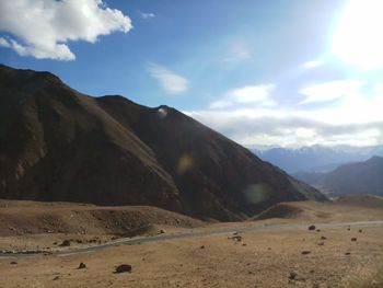 Scenic view of desert against sky