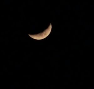 Scenic shot of moon at night