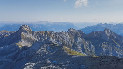 Scenic view of rocky mountains against sky