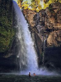 Scenic view of waterfall