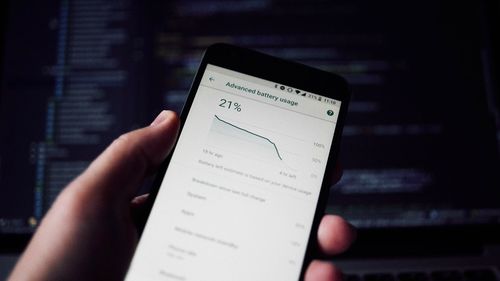 Close-up of hand holding mobile phone