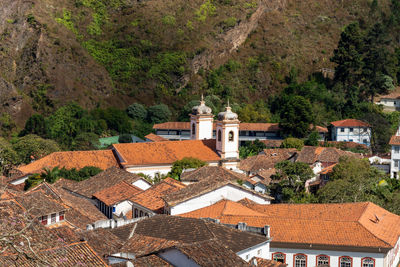 High angle view of townscape