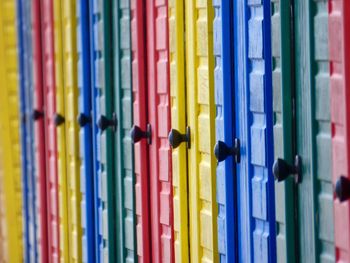 Full frame shot of multi colored doors