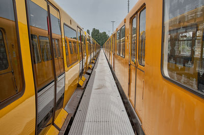 Train on railroad station
