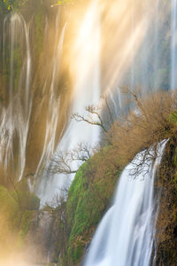 Scenic view of waterfall