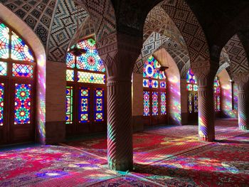 Colorful illuminated interior