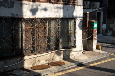 Shadow of building on street