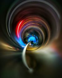 Close-up of light trails