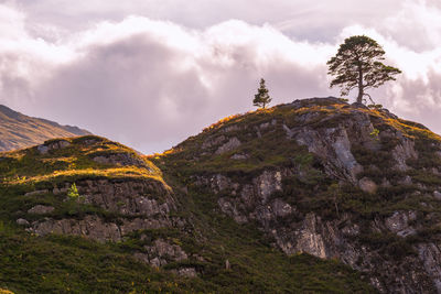 Scenic view of mountain against sky