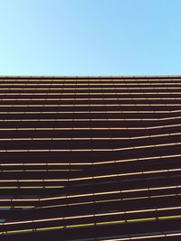 Low angle view of built structure against clear sky