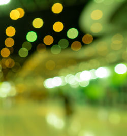 Defocused image of illuminated lights