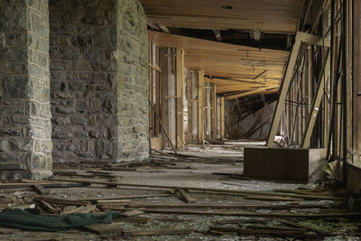 Interior of abandoned house