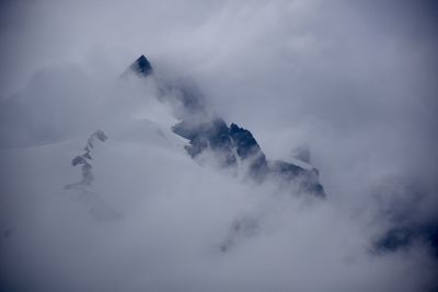 Snow covered mountain against sky