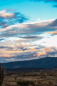 Scenic view of landscape against sky during sunset