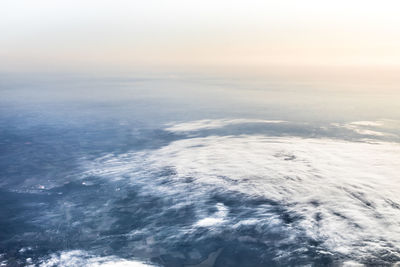 High angle view of sea against sky