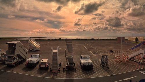 View of cloudy sky at sunset