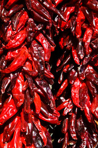 Full frame shot of red chili peppers