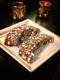 Close-up of chocolate cake