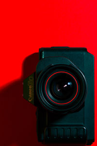 Close-up of camera