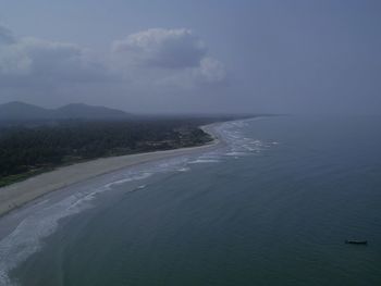 View of sea against cloudy sky