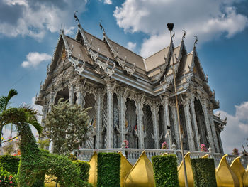 Low angle view of traditional building against sky