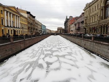 Canal amidst buildings in city