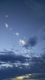 Aerial view of sky at night