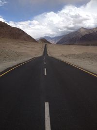 Empty road in desert