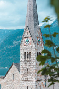 Low angle view of church against sky