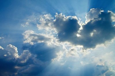 Low angle view of clouds in sky