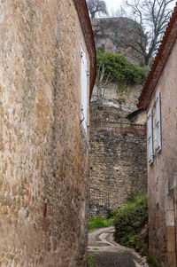 Narrow alley amidst buildings