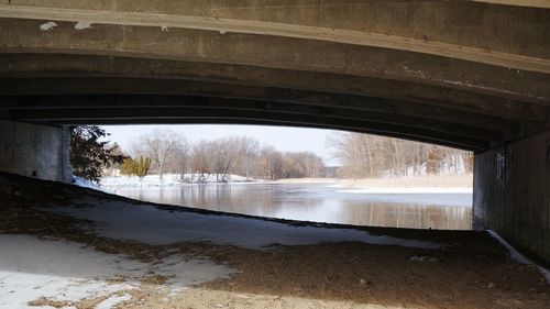 Bridge against river