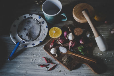 Close-up of preparing food