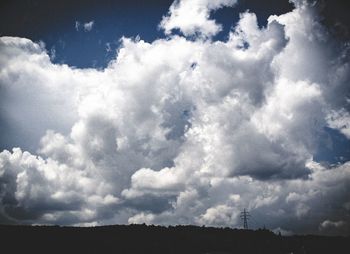 Low angle view of cloudy sky