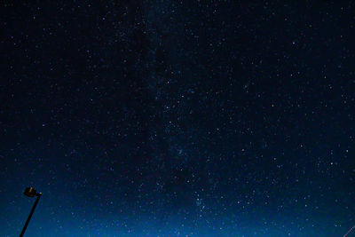 Low angle view of stars against sky at night