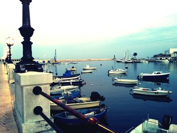 Boats in harbor