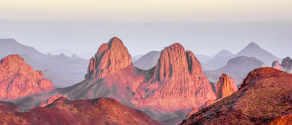 The hoggar mountains are a highland region in the central sahara in southern algeria