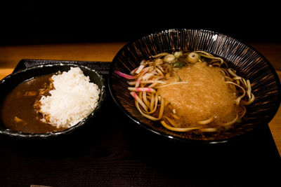 Close-up of served food