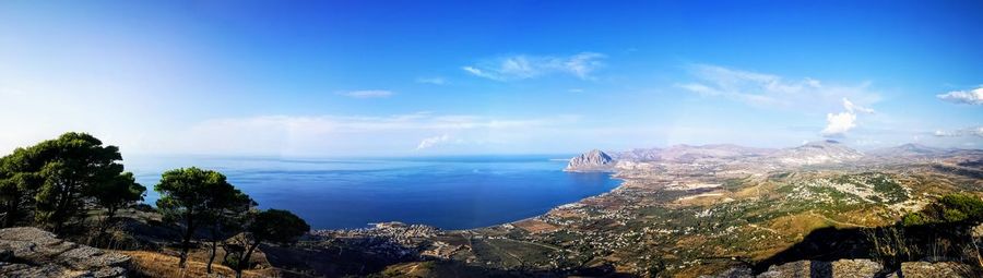 Panoramic view of sea against sky