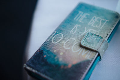 Close-up of text
