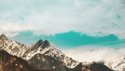 Low angle view of mountain against sky