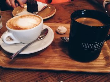 Coffee cup on table