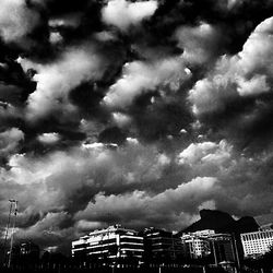 Low angle view of cloudy sky