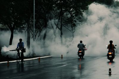 People on road against sky