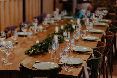 Place setting on table