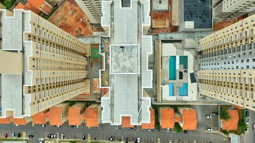 Full frame shot of modern buildings in city