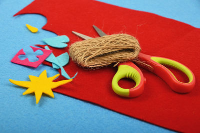 Close-up of red balloons over white background