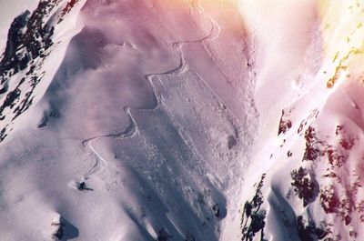 Panoramic view of snowcapped mountains