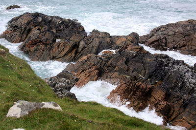 Rock formations by sea