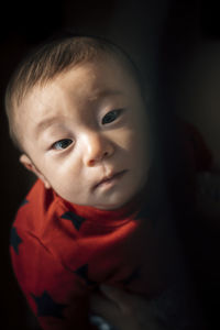 Close-up portrait of cute boy